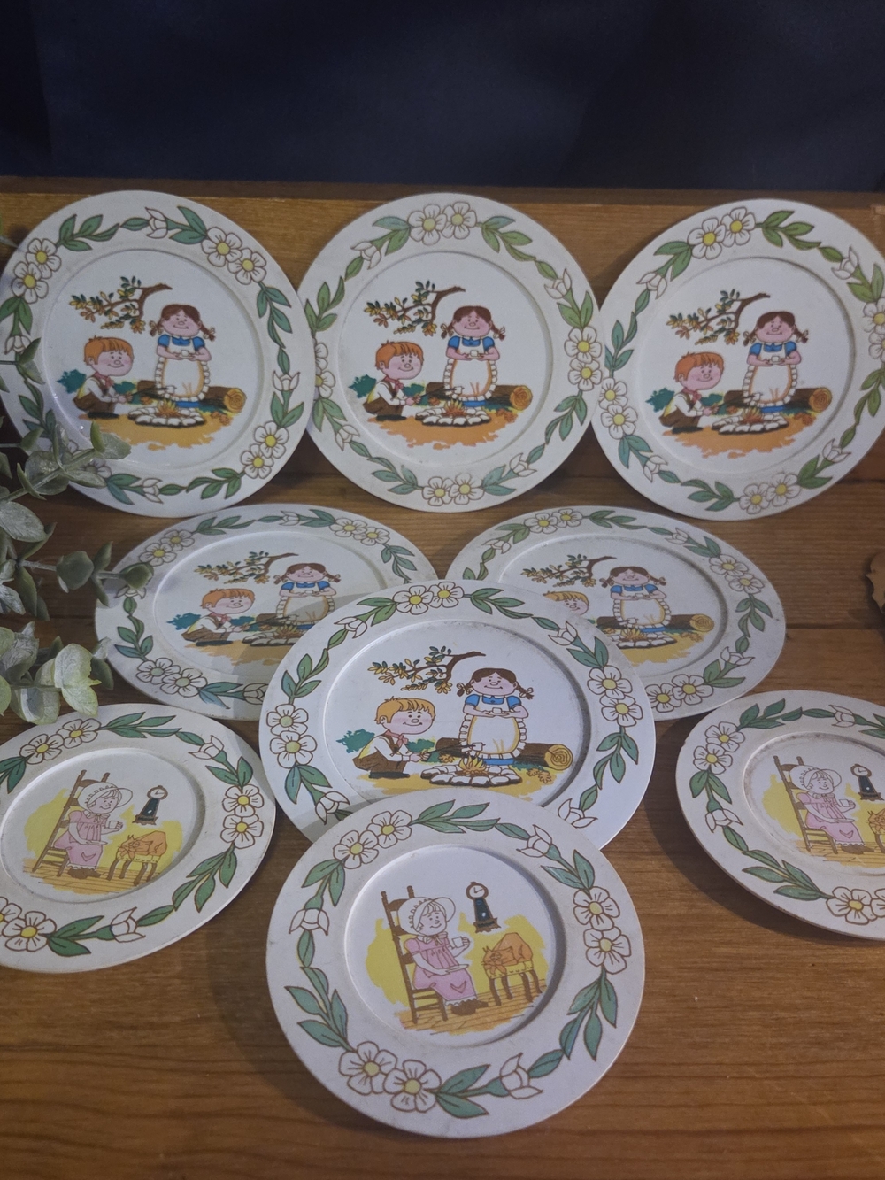 Vintage Chilton Kids Plates | Cottagecore Storybook Melamine Set – Retro